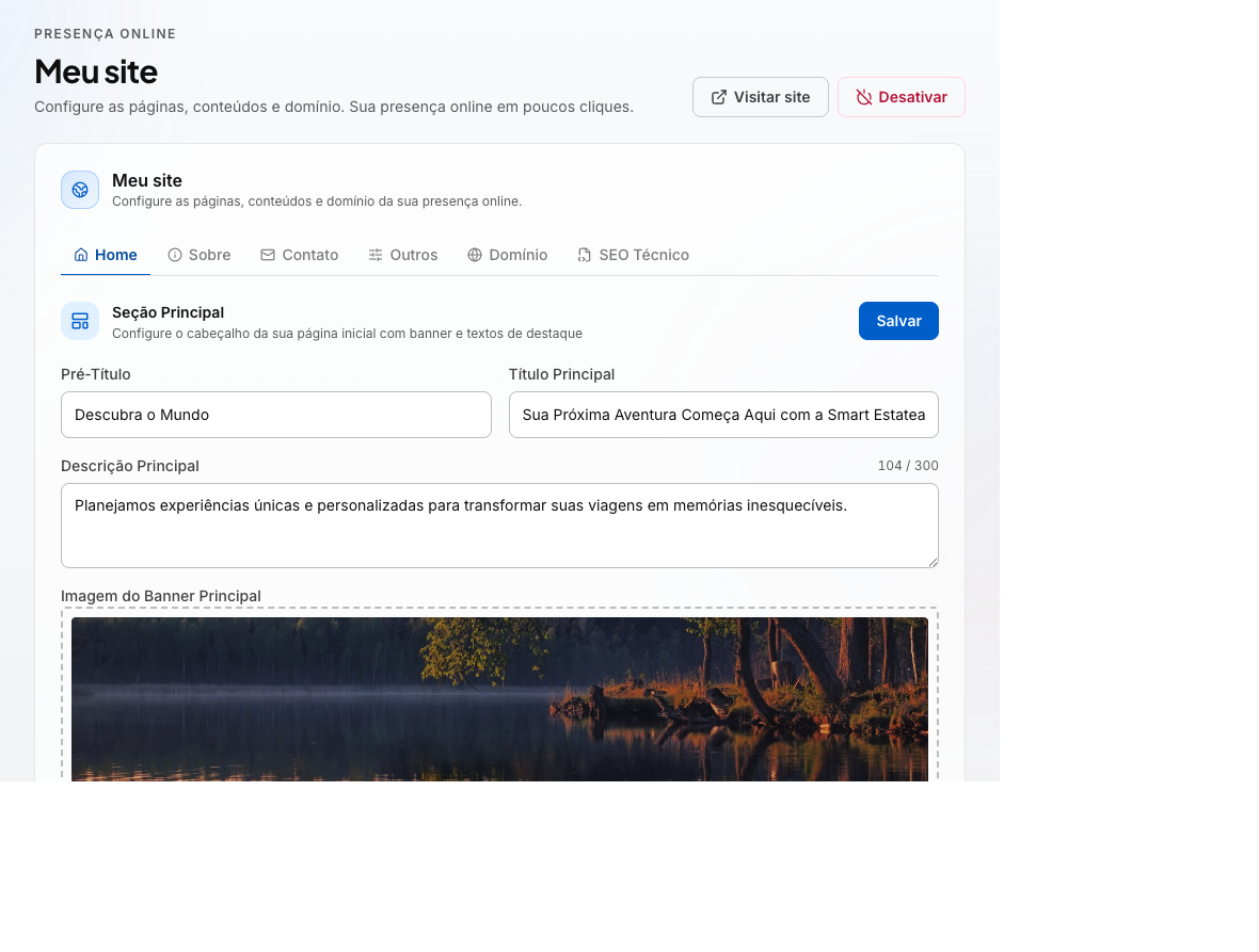 Site e landing pages na plataforma Copymagico